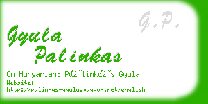 gyula palinkas business card